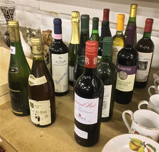 14 bottles of various wines